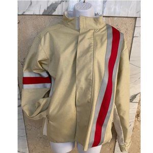 Women’s Corazzo Vespa Scooter Motorcycle Jacket XL | White (Cream) & Red